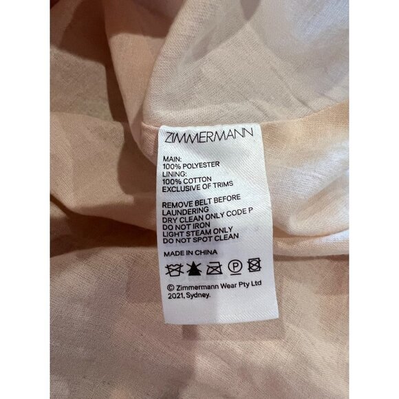 New ZIMMERMANN Fluted floral-print plissé-organza mini dress Size 3/ US 10 - Picture 12 of 14